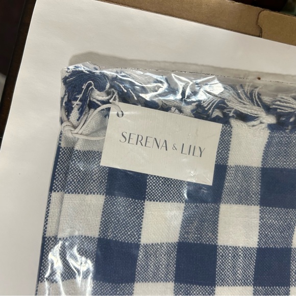 NWT Serena and Lilly Gingham Placemats Set of 4 in French Blue - Picture 5 of 5